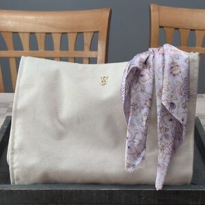 Victoria's Secret Cream Shoulder Bag with Floral Scarf